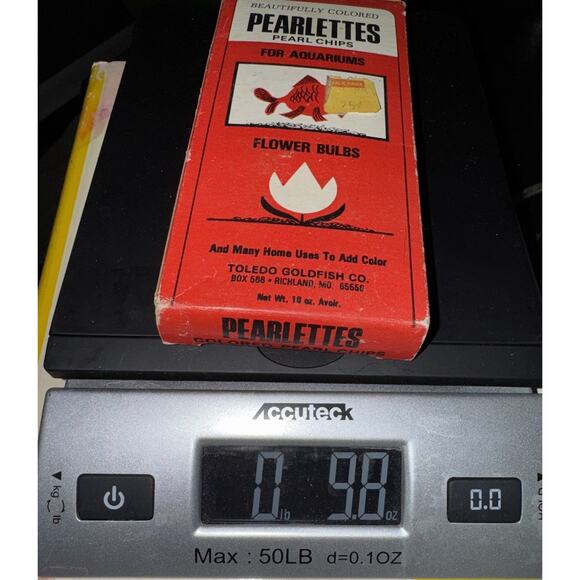 VTG Old Aquarium Pearlettes Pearl Chips Toledo Goldfish Company Box Flower Bulbs - Picture 7 of 7